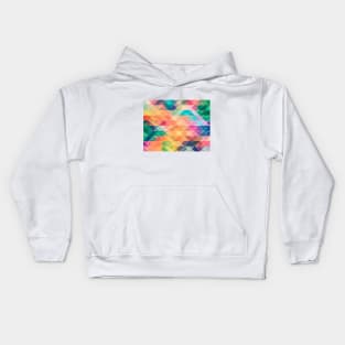 Colorful Prismatic Triangles Kids Hoodie